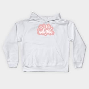 Pink Hello Autumn Kids Hoodie